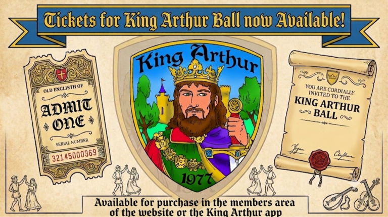 Tickets to the King Arthur Ball Now Available