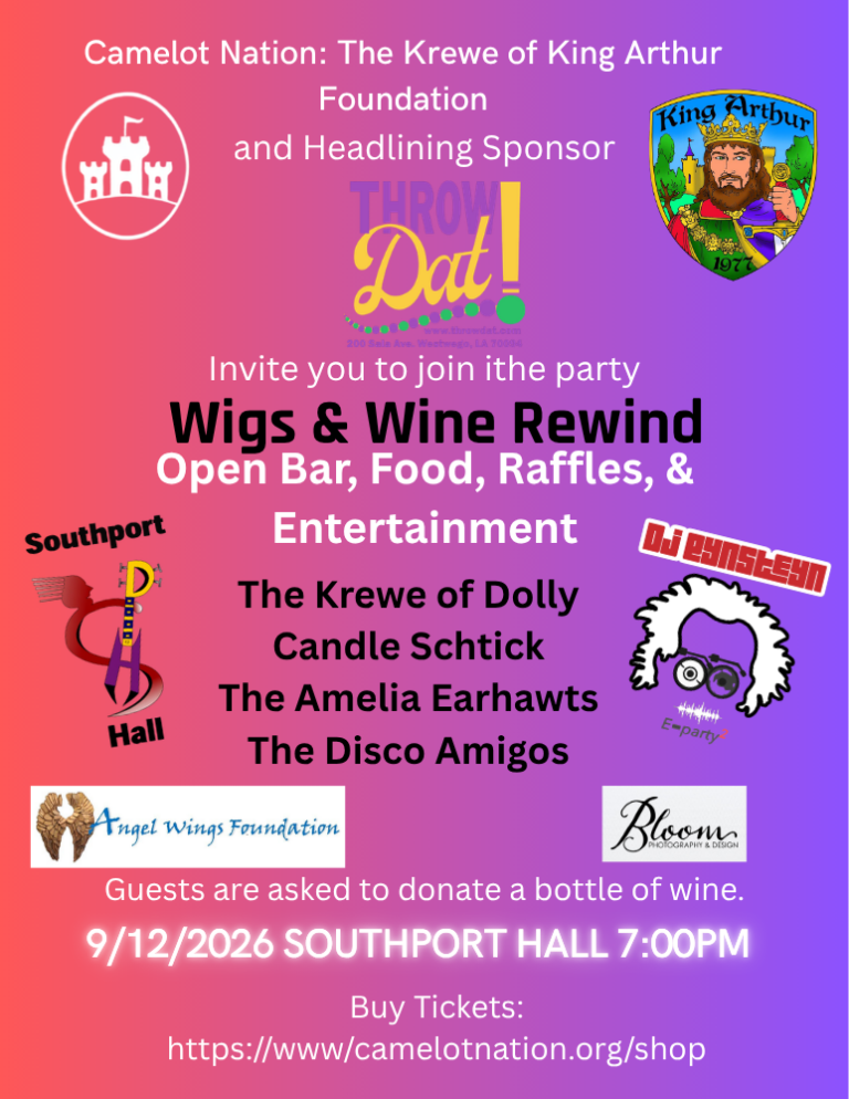 Wigs & Wine Rewind – Camelot Nation Fund Raiser